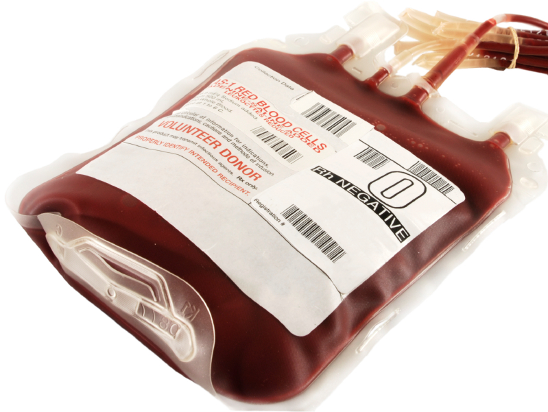 Донор жира. Мешок для переливания крови.